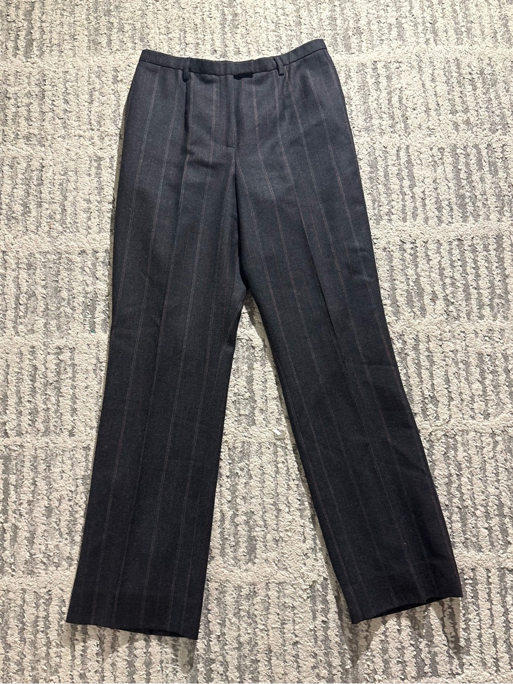 Pendleton vintage wool gray red striped trouser pants size 10